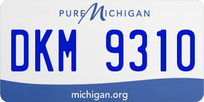 MI license plate DKM9310