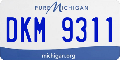 MI license plate DKM9311