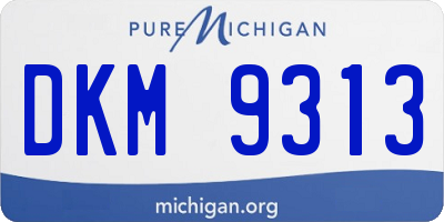 MI license plate DKM9313