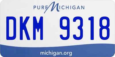 MI license plate DKM9318