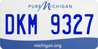 MI license plate DKM9327