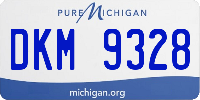 MI license plate DKM9328