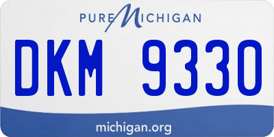 MI license plate DKM9330