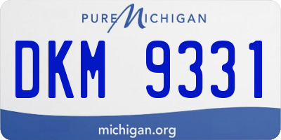 MI license plate DKM9331