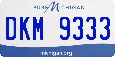 MI license plate DKM9333
