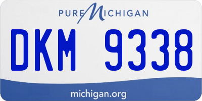 MI license plate DKM9338