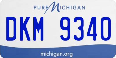 MI license plate DKM9340