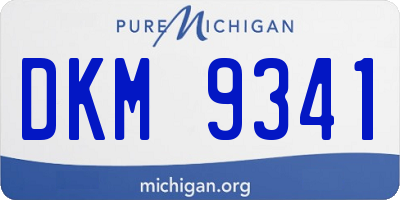 MI license plate DKM9341