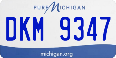 MI license plate DKM9347