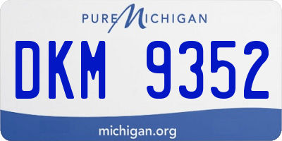 MI license plate DKM9352