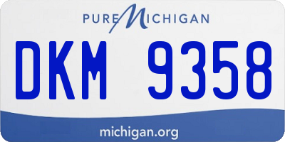 MI license plate DKM9358