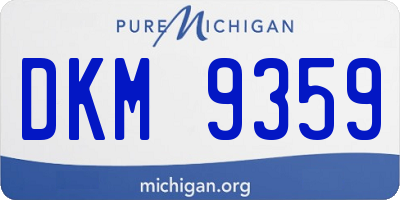MI license plate DKM9359