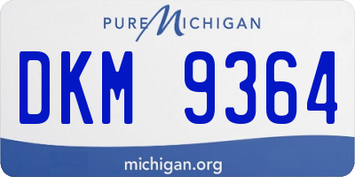 MI license plate DKM9364