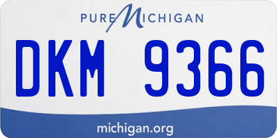 MI license plate DKM9366