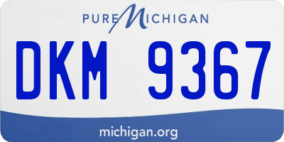 MI license plate DKM9367