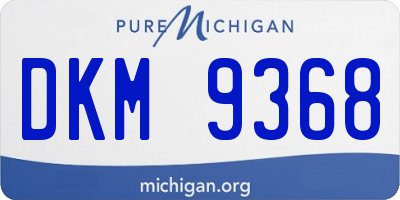 MI license plate DKM9368