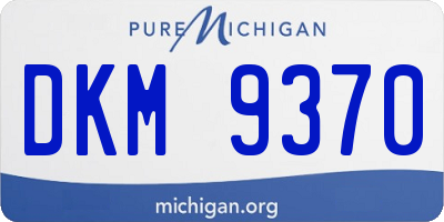 MI license plate DKM9370