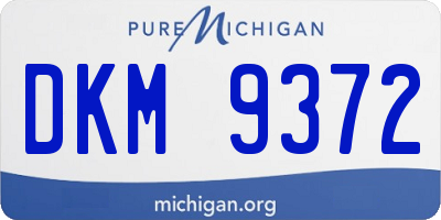 MI license plate DKM9372