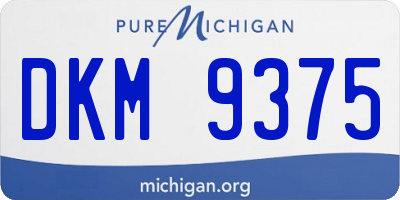 MI license plate DKM9375
