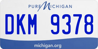 MI license plate DKM9378