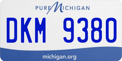 MI license plate DKM9380