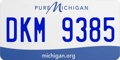 MI license plate DKM9385