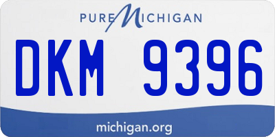 MI license plate DKM9396