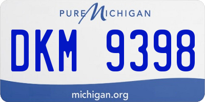 MI license plate DKM9398
