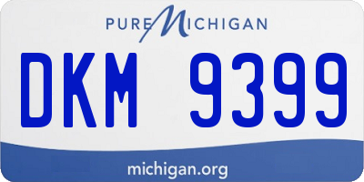 MI license plate DKM9399