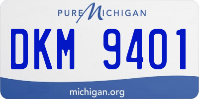 MI license plate DKM9401