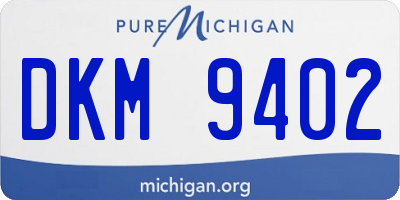 MI license plate DKM9402