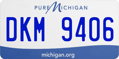 MI license plate DKM9406
