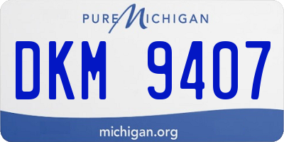 MI license plate DKM9407