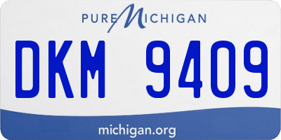 MI license plate DKM9409