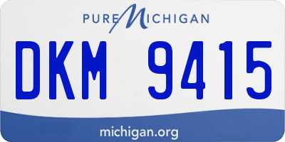 MI license plate DKM9415
