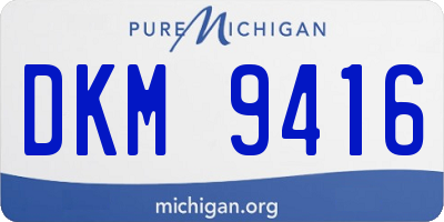 MI license plate DKM9416