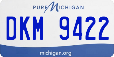 MI license plate DKM9422