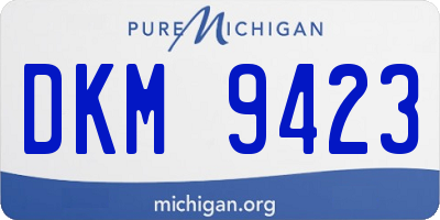 MI license plate DKM9423