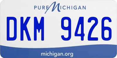 MI license plate DKM9426