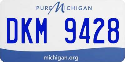 MI license plate DKM9428