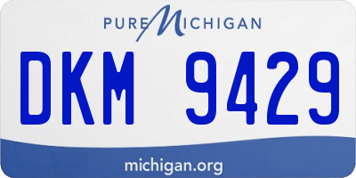 MI license plate DKM9429