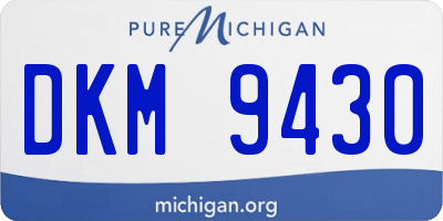 MI license plate DKM9430