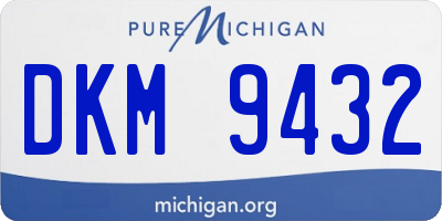 MI license plate DKM9432