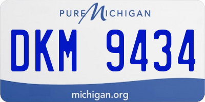 MI license plate DKM9434