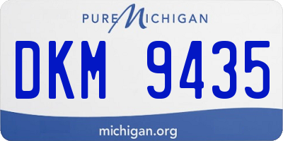 MI license plate DKM9435