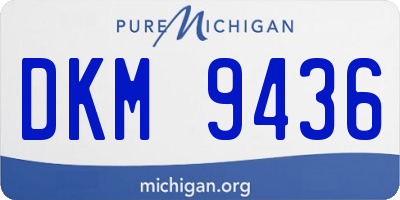MI license plate DKM9436