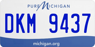 MI license plate DKM9437