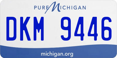 MI license plate DKM9446