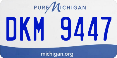 MI license plate DKM9447