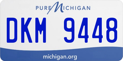 MI license plate DKM9448